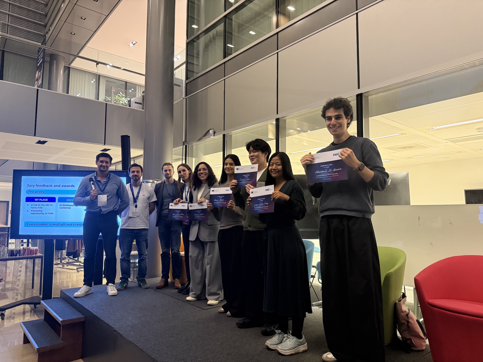 L'équipe 3, gagnante du European AI Challenge 2026